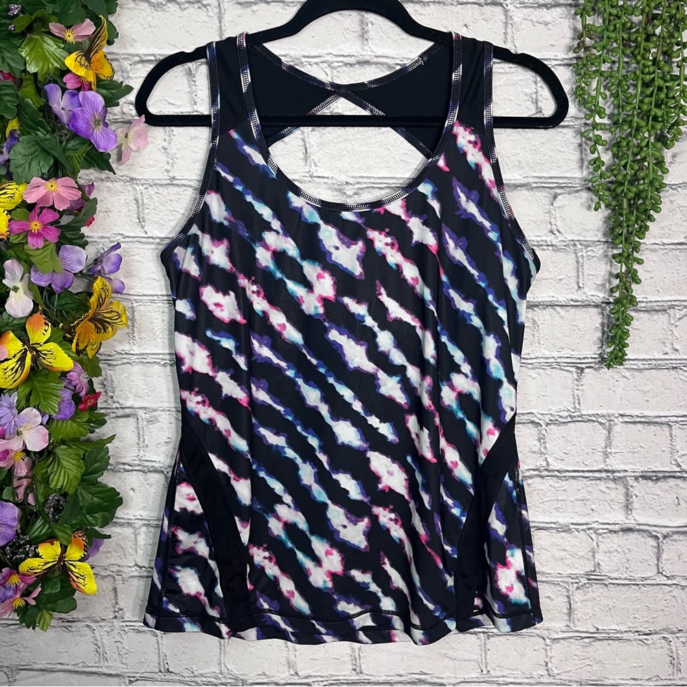 :💙2/$40💙Ideology Printed Sleeveless Cutout Athletic Tank Top Size Large